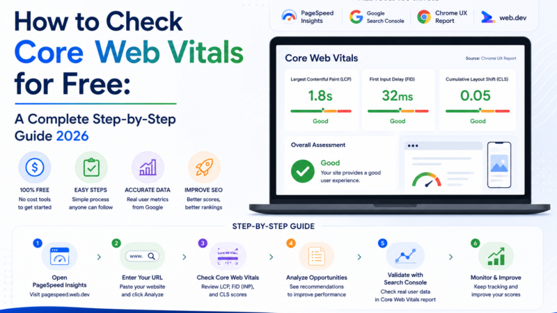 How to Check Core Web Vitals for Free: A Complete Step-by-Step Guide [2026]
